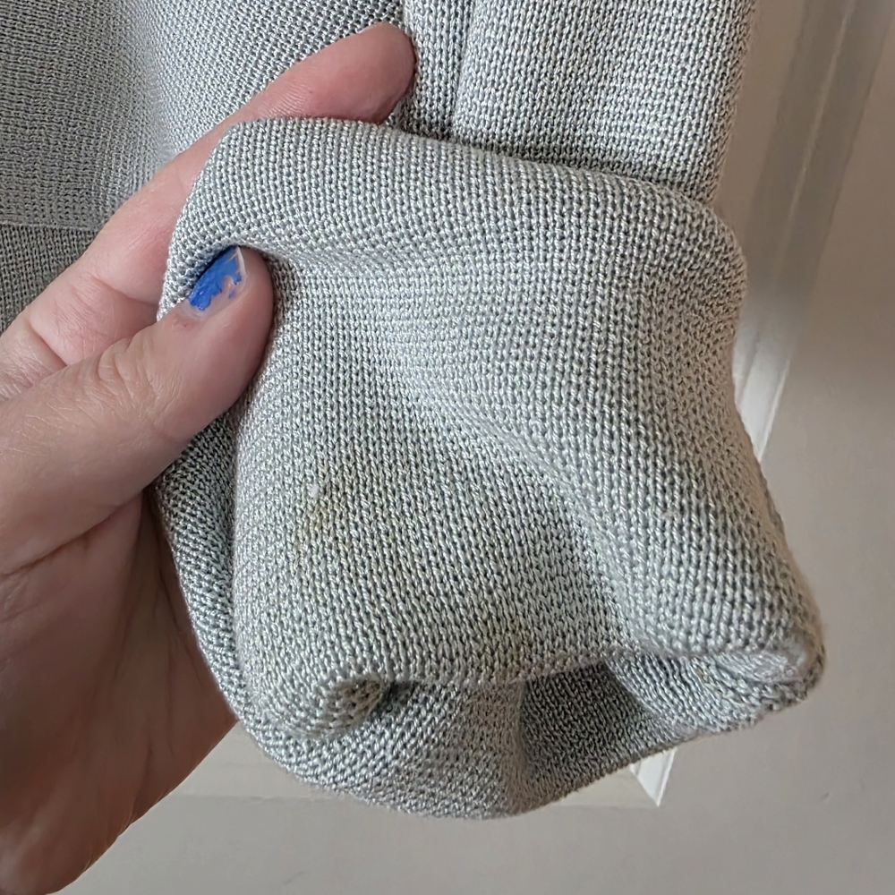 Eileen Fisher Silk Blend Cardigan Womens M Light Sea Green Preppy Coastal - Picture 6 of 12